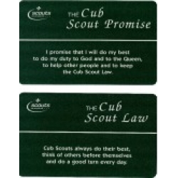 Cub Scout Promise and Law Card